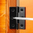 thumbnail image 3 of 20 bisagras pequeñas para puerta de acero inoxidable, bisagras plegables a tope, muebles para el hogar, bisagras para puerta de gabinete de piano con tornillos de acero inoxidable (negro, 2 pulgadas), 3 of 5