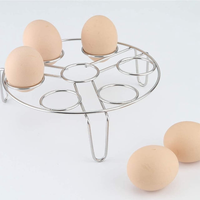 Multifunction Stainless Steel Cookware Accessories - Kitchen Cooking Pressure Cooker Steamer Basket with Egg Steaming Grid Rack Divider Dish Clip Fits 5/6/8Qt Rice Cooker