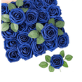 thumbnail image 1 of 50pcs Rosas Artificiales Decoración Fiesta De Boda Flor 8 Cm Xtellar azul, 1 of 3