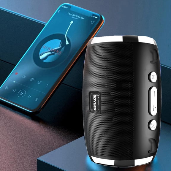 Lingouzi Bluetooth Speaker with Colored Light, Portable Wireless Bluetooth 5.0 Speakers, Push Button Control, Outdoor Speakers Bluetooth, Holiday Gifts for Girl Boy