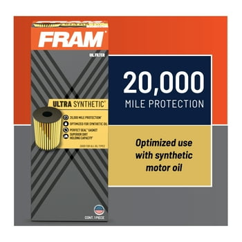 FRAM Ultra Synthetic Oil Filter, XG8081, 20K mile Filter for Select BMW, Mercedes Vehicles