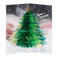 thumbnail image 3 of Greeting Card Christmas Tree Pattern Multi-Purpose Paper Blessing Message Card Party Supplies, 3 of 9