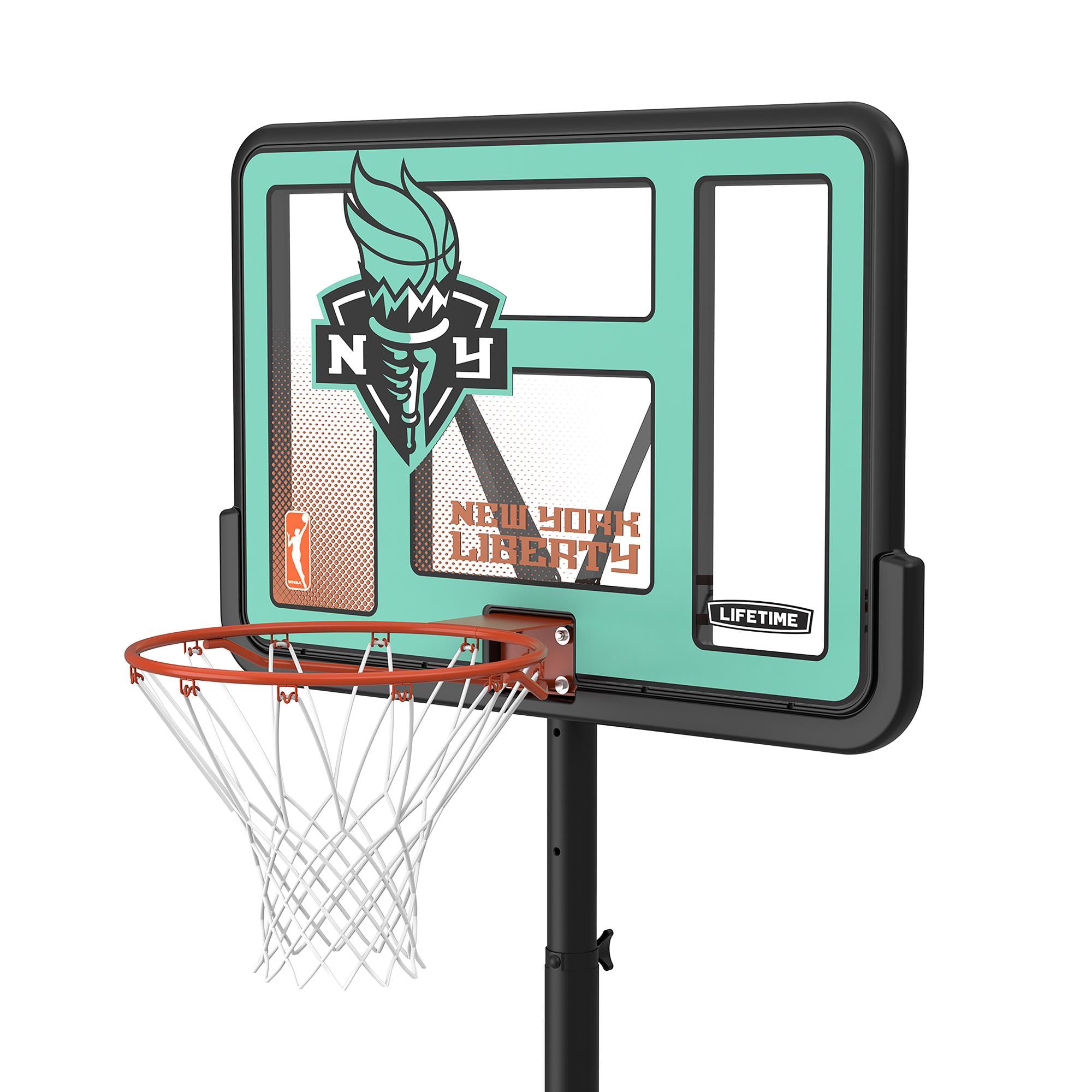 Lifetime WNBA New York Liberty 44" Portable Basketball Hoop with Wheels - 7.5 to 10 Ft Adjustable Height