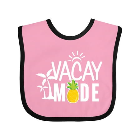 

Inktastic Vacay Mode with Palm Trees Sun and Pineapple Gift Baby Boy or Baby Girl Bib