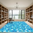 thumbnail image 2 of ODIKA 4'x6' Machine Washable Non-Slip Area Rug, Modern Blue High Traffic Rug with Pad, Blue, 1051573, 2 of 8