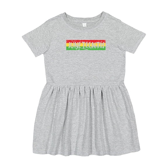 Inktastic Juneteenth Banner in Red Yellow and Green Girls Toddler Dress