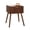 Walnut Brown Fluted, variant on Night Stand, Small End Tables Living Room, Mid Century Modern Nightstand Accent Bedside Table with Fluted Drawer for Bedroom and Small Space, Walnut Brown