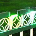 thumbnail image 4 of Lámpara 4 luces de pared para escalones de cubierta solar, Lámpara decorativas para vallas y escaleras (negro/luz de color) Ndcxsfigh Nuevos Originales, 4 of 9