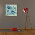 thumbnail image 6 of Epic Graffiti 'Brushy Blue Flowers I' by Silvia Vassileva, Canvas Wall Art, 26"x26", 6 of 8
