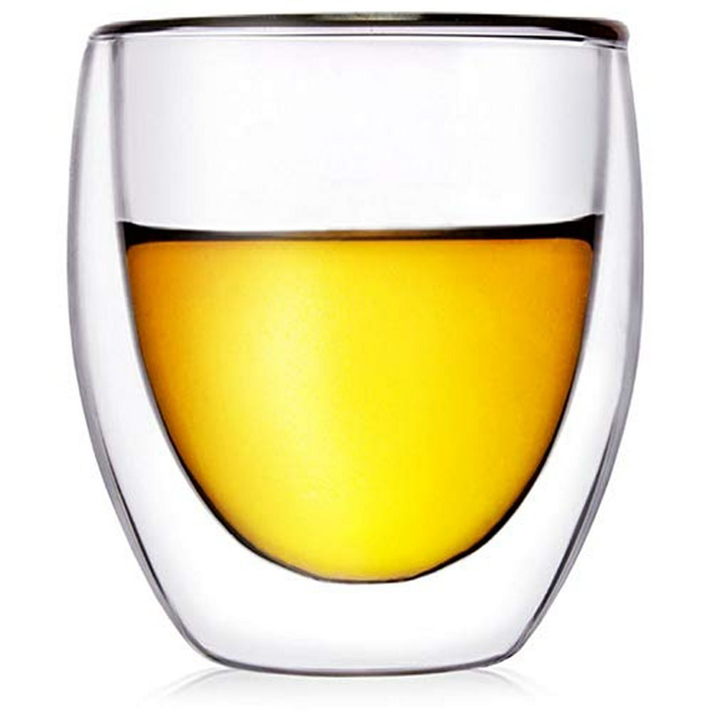 Thermax Set of 4 2.7 Oz. Double Wall Insulated Glass Espresso Shots