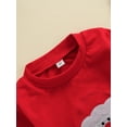 thumbnail image 5 of Seyurigaoka Christmas Baby Boys Girls T-shirt, Santa Claus Pattern Round Neck Long Sleeve Pullover, 5 of 8
