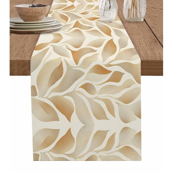 Boanket Tropical Leaves Table Runner - 72 Inch Long, Kitchen Dining Table Runner Dresser Scarves, Vintage Abstract Summer Leaf Farmhouse Decor for Coffee Tables Wedding Party Banquet