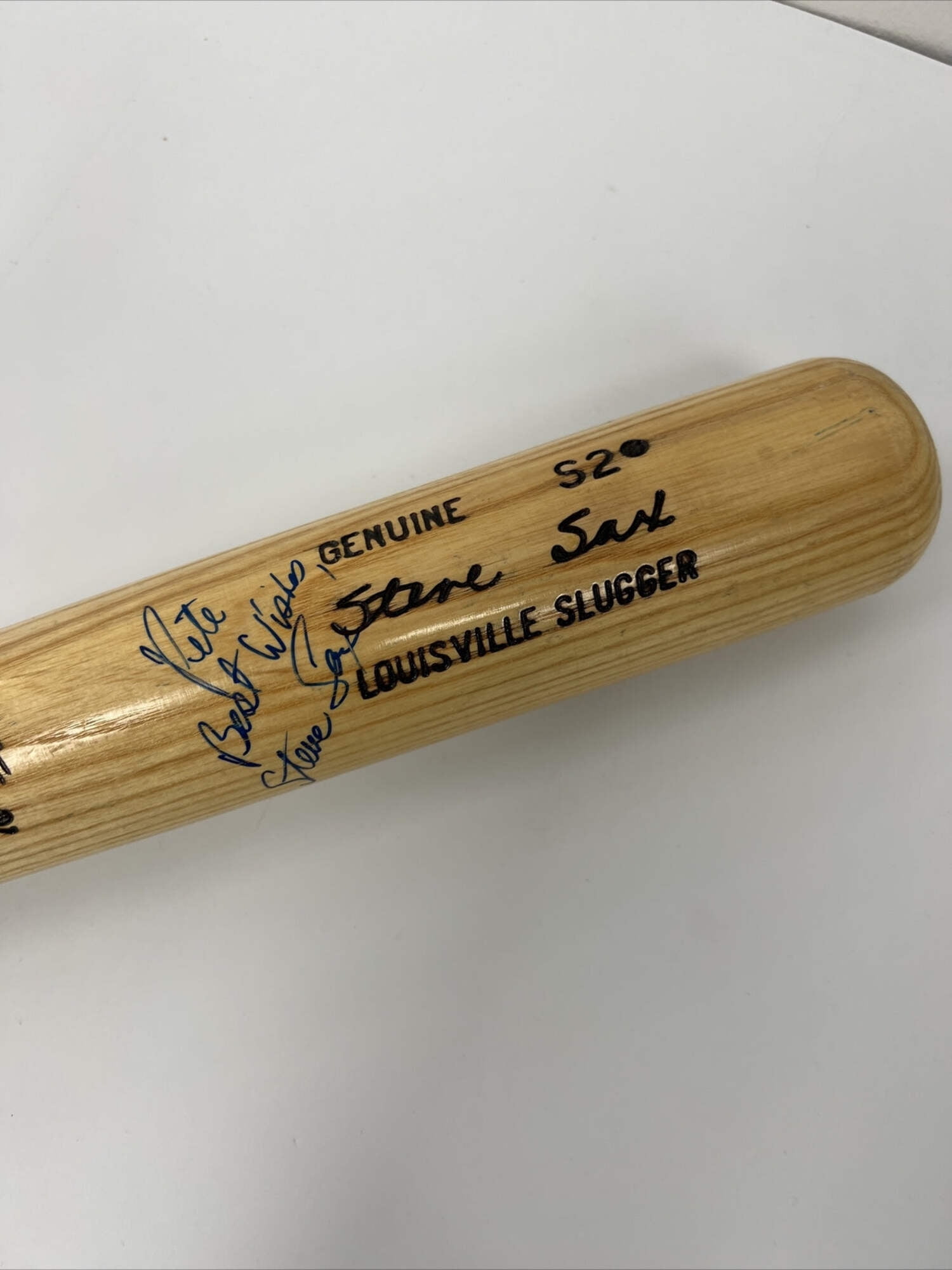 Steve Sax Signed Vintage Louisville Slugger Issued Baseball Bat JSA COA