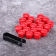 thumbnail image 4 of Cubiertas para cubo de rueda de 20 piezas, tuerca, perno, cubierta de tornillo, tapa de protección de neumáticos, Universal, Rojo, 4 of 5