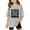 Grey, variant on Girls T Shirts Letter Print Short Sleeve Crew Neck Basic Tees Stretchy Casual Oversized Loose Fit Soft Cozy Summer Streetwear Black