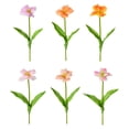 thumbnail image 5 of Guiexla Artificial Opening Tulip with Stem Realistic Colorful Fake Flower Home Office Table Centerpiece Faux Flower Branch Floral Arrangement Decoration, 5 of 8