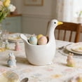 thumbnail image 5 of HuiXinOu Easter Bird-Shaped Egg Holder, Ceramic Egg Tray, Egg Cup and Egg Bowl in One, Minimalist Design, Ideal for Easter Holiday Decor and Home Tabletop Display, 5 of 6