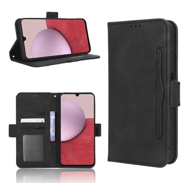 Funda Cartera Magnética para Samsung Galaxy A14 4G- Tarjetero Desmontable, Cuero PU, Soporte