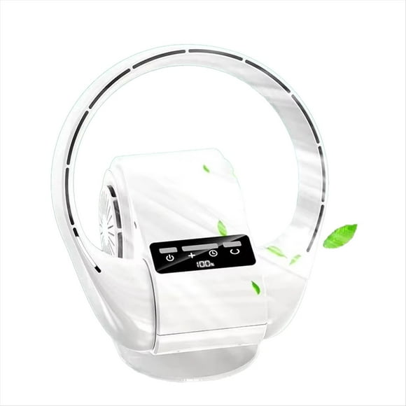 Ventilador de Pared 2 en 1 con Control Remoto, Sin Hojas, Cabezal de Movimiento, Silencioso, para Escritorio