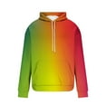 thumbnail image 5 of UVEASISHA Fashion Hoodie for Men Gradient Color Drop Shoulder Pullover Tops Regular Fit Casual Long Sleeve Drawstring Hooded Sweatshirt,Red,L, 5 of 5