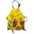 thumbnail image 1 of Seashells Apron Faded Style Distressed Backdrop with Stylized Seashells Underwater Marine Theme, Unisex Kitchen Bib Apron with Adjustable Neck for Cooking Baking Gardening, Yellow Teal, by Ambesonne, 1 of 3