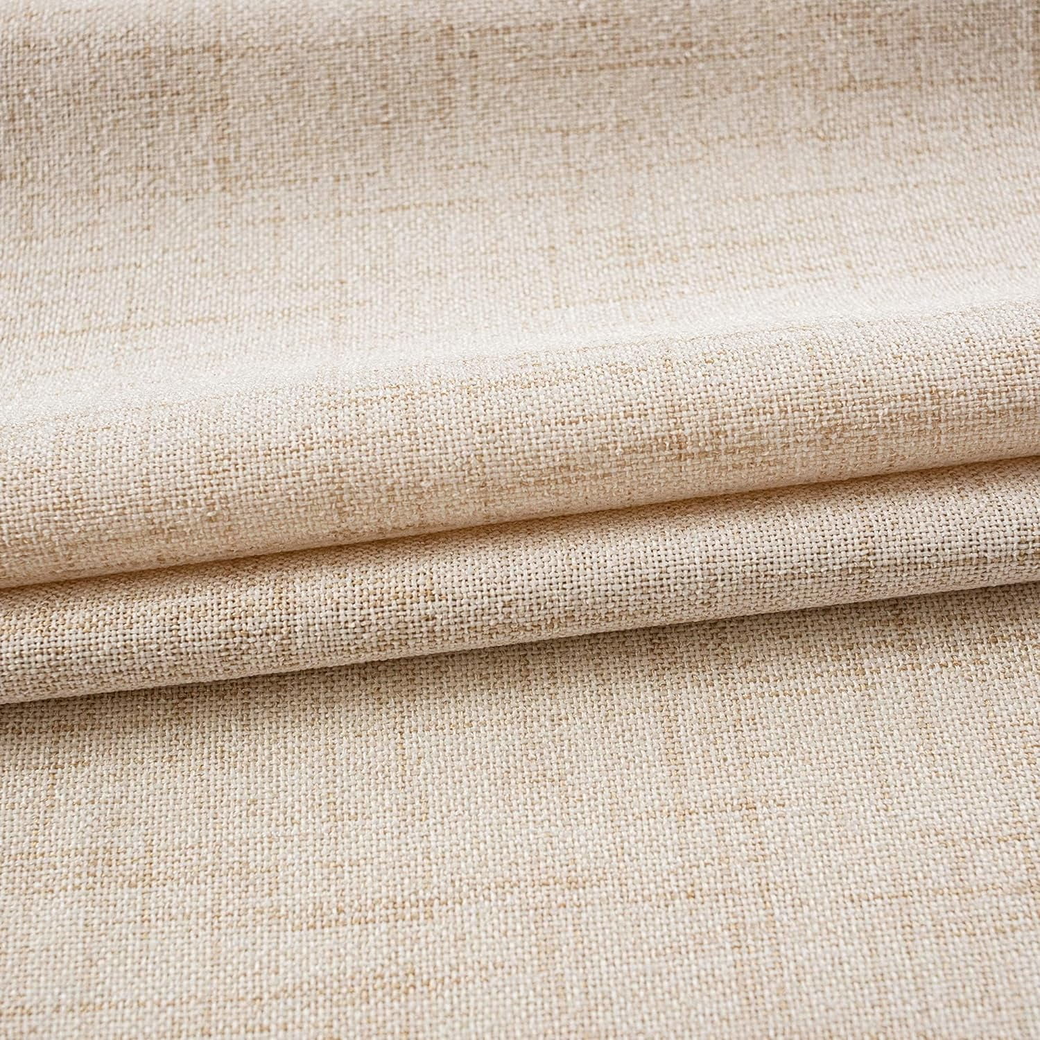 DriftAway Pinch Pleat Linen Textured Semi Sheer Solid Farmhouse and Modern Rustic Linen Curtains High Ceiling Extra Long Drapes for Living Room 13 ft Length 1 Panels W52 x L228 Inches Long Beige