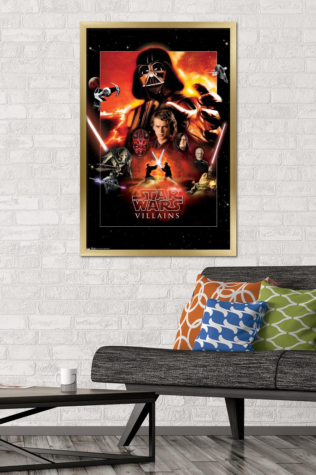 Star Wars: Saga - VIllains 24.25" x 35.75" Framed Poster, by Trends International