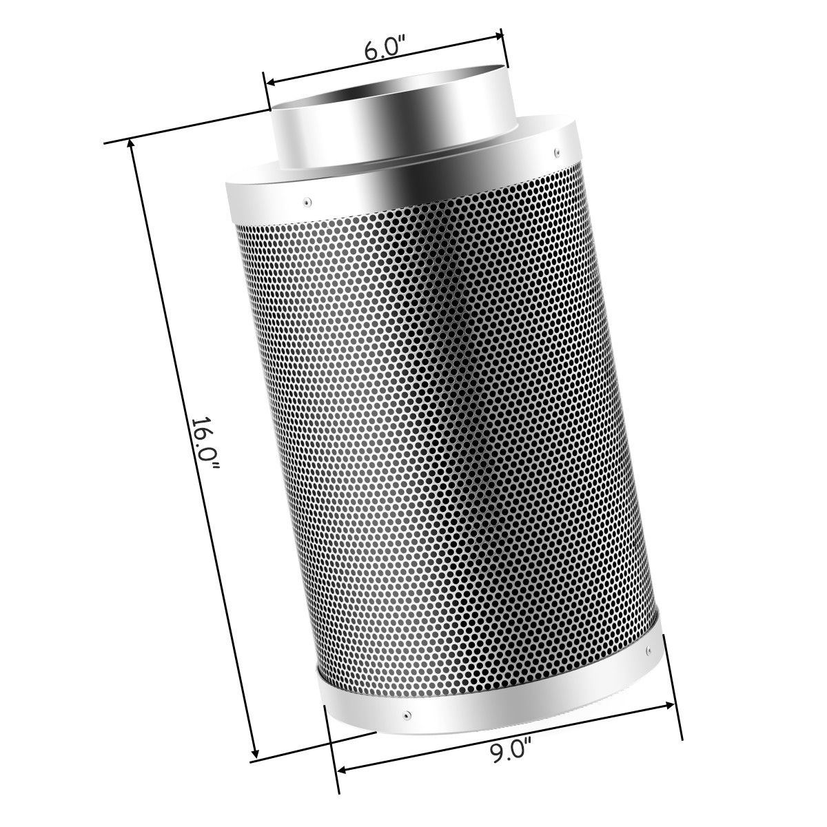 6"Air Carbon Filter Odor Control Premium Carbon Pre filter Carbon