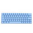 thumbnail image 3 of Teclado mecánico 64 teclas Luz blanca 3 modos Diseño ergonómico 4 interruptores Teclado azul opcional para WIN Interruptor marrón, 3 of 8