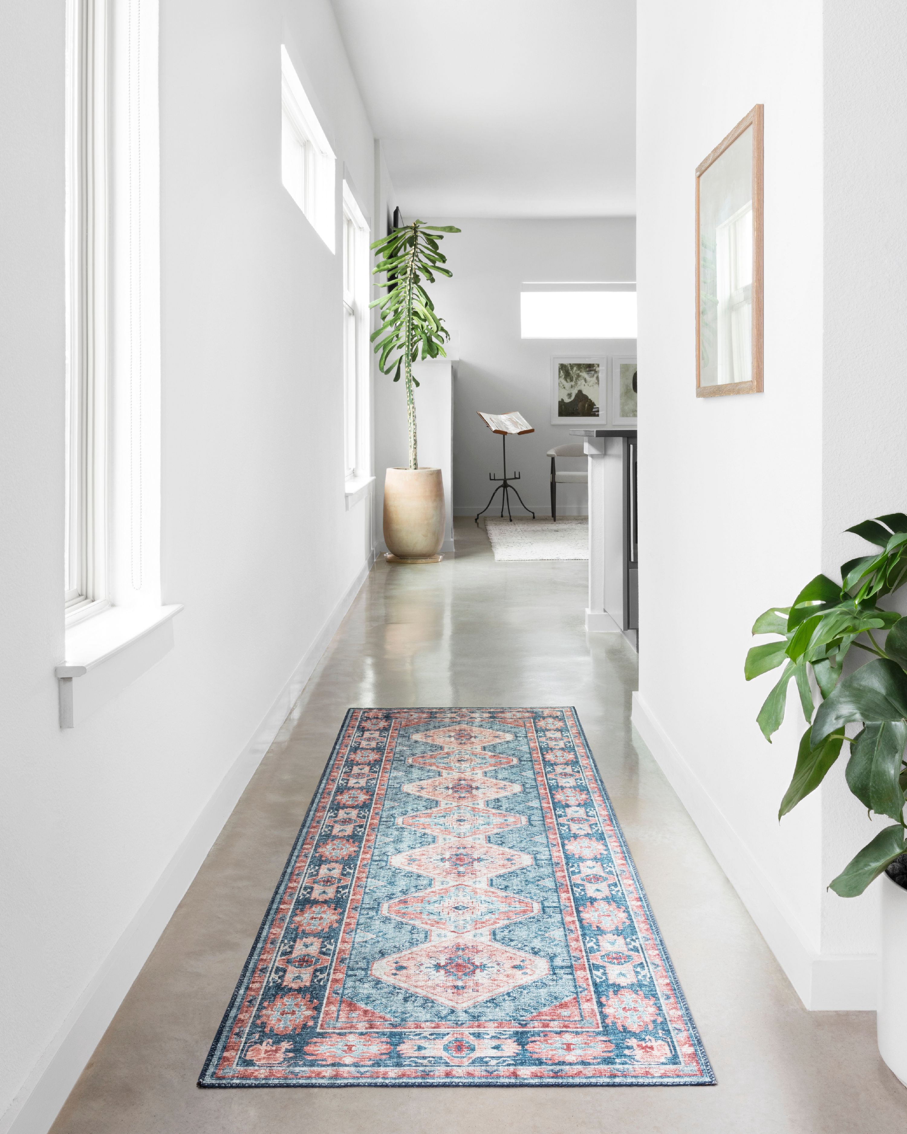 Loloi Skye Oriental Turquoise / Terracotta Area Rug