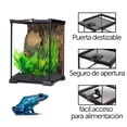 thumbnail image 4 of REPTI ZOO Mini Terrario para Reptiles 12 Lt . 21cm X 21cm X 30cm, con tapa superior de malla, vision 360°, para reptiles, anfibios, insectos, arácnidos y más. REPTI ZOO Tortuguero con rampa cristal, 4 of 12