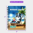 thumbnail image 5 of Border Collie Hello Summer Beach Theme with Sunglasses and Tropical Cocktail Spiral Bound Journal Borders Dog Lovers Gifts Idea 5x7in Spiral Notebook - 00009, 5 of 5