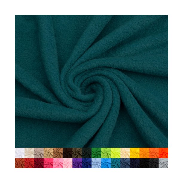 Tela de fleece Pico Textiles color verde azulado sólido, 1 yarda - 100% poliéster