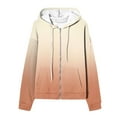 thumbnail image 6 of UTSJKR Women's Oversized Gradient Hoodies Full Zipper Long Sleeve Pullover Sweatshirt Fleece Lined Warm Jacket 2024 Fashion Winter Outwear Beige XL, 6 of 6