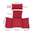 thumbnail image 3 of Modern Egg Chair Cushio Thickened Hanging Basket Swing Cushion Red, 3 of 12