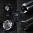 thumbnail image 4 of Botella de acero inoxidable ZHAOCHENG 500 ML negra con indicador de temperatura LED, 4 of 5
