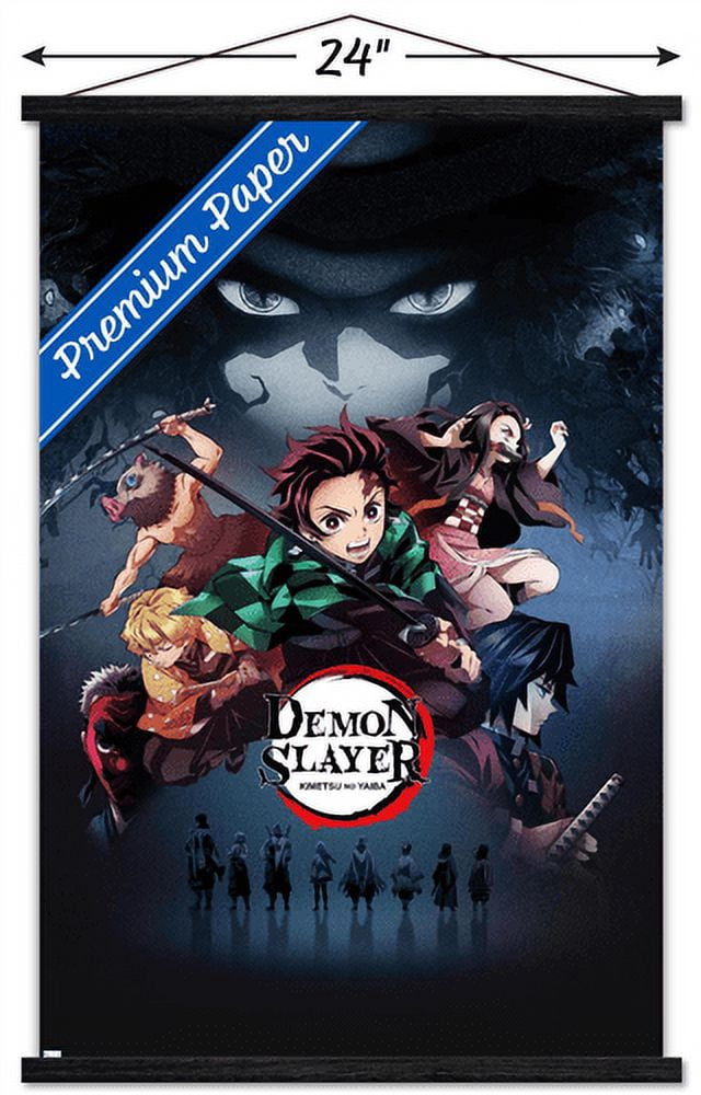 Demon Slayer - Key Visual 3 Wall Poster with Magnetic Frame, 22.375" x 34"