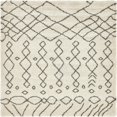 thumbnail image 1 of Unique Loom Rabat Shag Nomad Design Rug 8' x 8' Square Ivory/Gray, 1 of 1