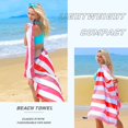 thumbnail image 5 of Exclusivo Mezcla 2-Pack Microfiber Quick Dry Beach Towel, Large Sand Free Beach Towel for Travel/ Camping/ Sports (Blue and Red, 30"X60") - Super Absorbent, compact and Lightweight, 5 of 7
