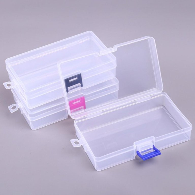 mDesign Stackable Divided Battery Storage Organizer Box - Clear