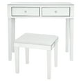 thumbnail image 3 of Inspired Home Quenby 2 Piece Vanity Table Set with Stool - White, Mirrored 2-Drawer, 3 of 6