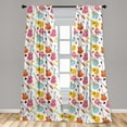 thumbnail image 5 of Ambesonne Guitar Curtains, Summer Festival Colorful, Pair of 28"x63", Multicolor, 5 of 5