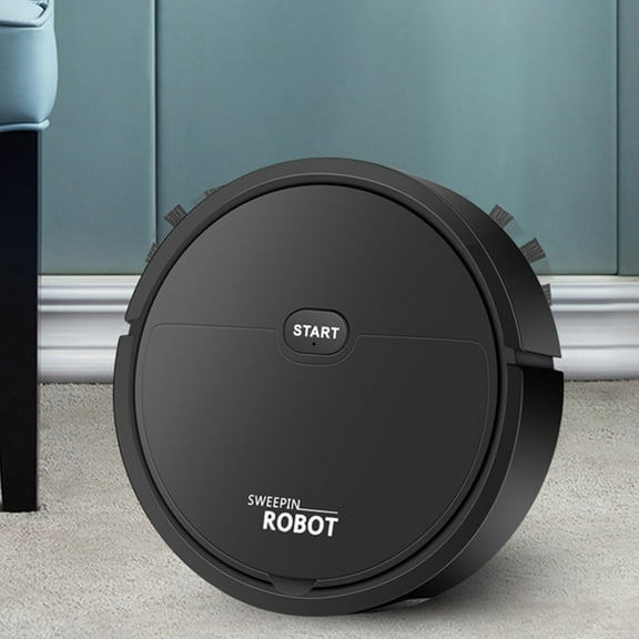 Smart Robot Vacuum Cleaner with Wet Dry Wipes for Pet Planning Black Plastic