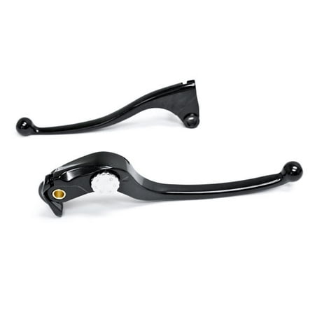 Brake Lever Grips - Krator Kawasaki Ninja 636 ZX6RR ZX6 RR 2005-2006 Billet Aluminum Black Brake and Clutch OEM Stock Style Hand Grips Levers Left and Right One Pair Motorcycle