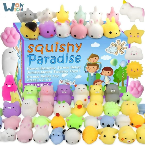Gprince Christmas gift【20 PCS】Cute Stress Reliever Toys animal Pinch Toys For kids squishy toys mini Mochi Toy Mochi Cat squishy mochi Toys mochi set wholesale