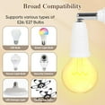 thumbnail image 6 of Lssam Light Socket Extender, 4.5-Inch Medium Screw Base Adjustable Bulb Extension, 180° Vertical & 350° Horizontal Adjustable Light Bulb Socket Adapter for Ceiling Fan Fixture and Light Sensing, 6 of 7