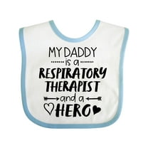 Inktastic My Daddy is a Respiratory Therapist and a Hero Boys or Girls Baby Bib