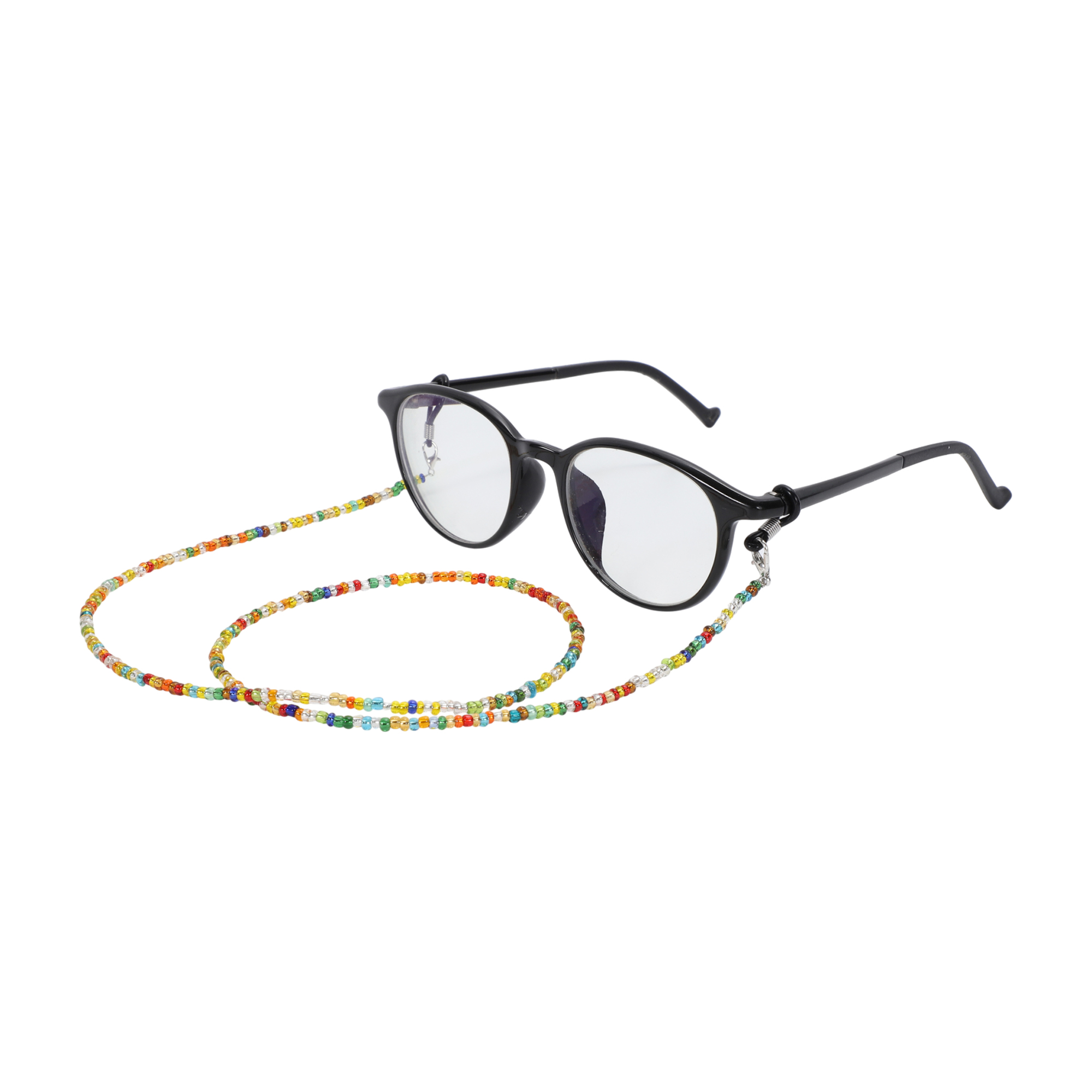 Unique Bargains Beaded Pattern Eyeglass Chain 27.56" 1 Pc Orange
