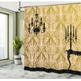 thumbnail image 5 of Ambesonne Damask Shower Curtain, Victorian Style Room, 69"Wx75"L, Yellow Black, 5 of 5