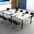 thumbnail image 4 of Costway 1 PCS 95" x 48" Large Meeting Table Seats up to 10 People 2 Cable Grommets for Office White, 4 of 8